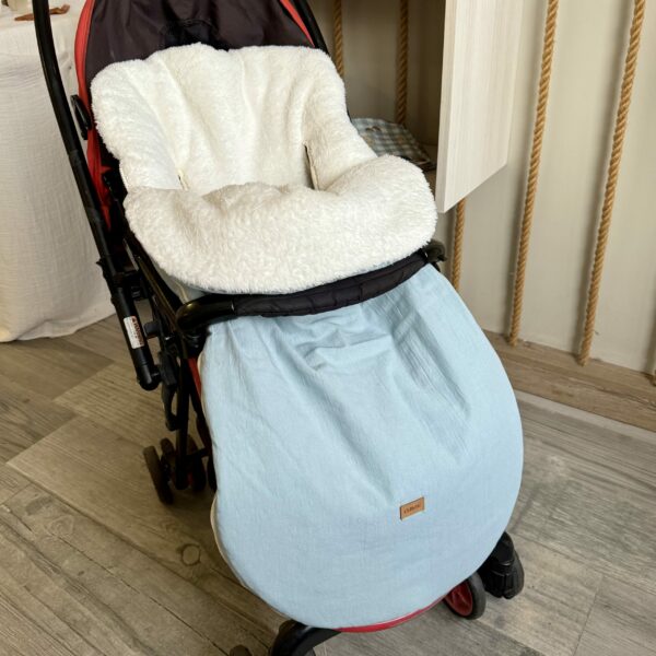Porta Enfant de coche y butaca - Celeste liso