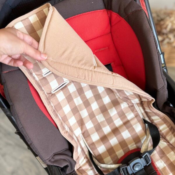 Colchoncito de coche - Vichy tostado