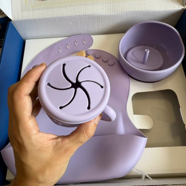 Set Primeras Comidas Elefante Silicona 8 pzas